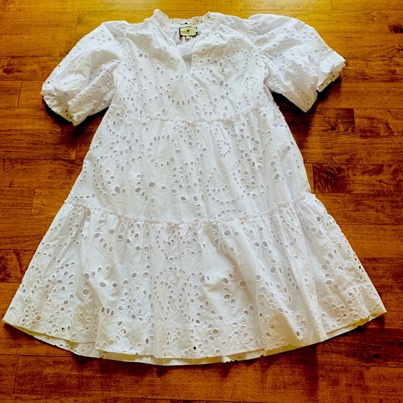 Tuckernuck Dresses & Skirts - Tuckernuck x Cameron Eubanks Wimberly White Eyelet Lace Palmer Dress sz XL Euc